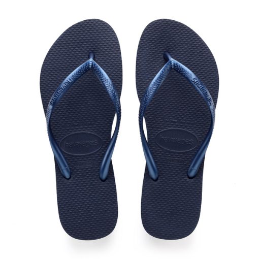 Slim Flip Flops in Navy Blue