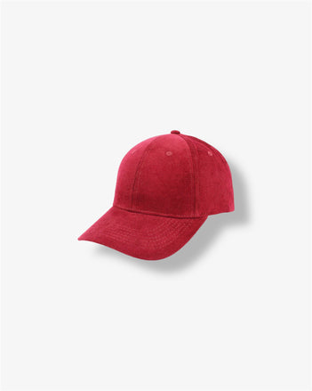 Corduroy 6 Panel Cap in Red