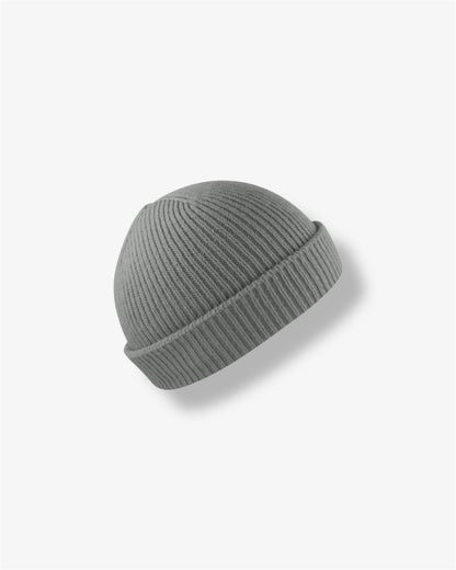 Cuffed Fishermen Beanie in Grey