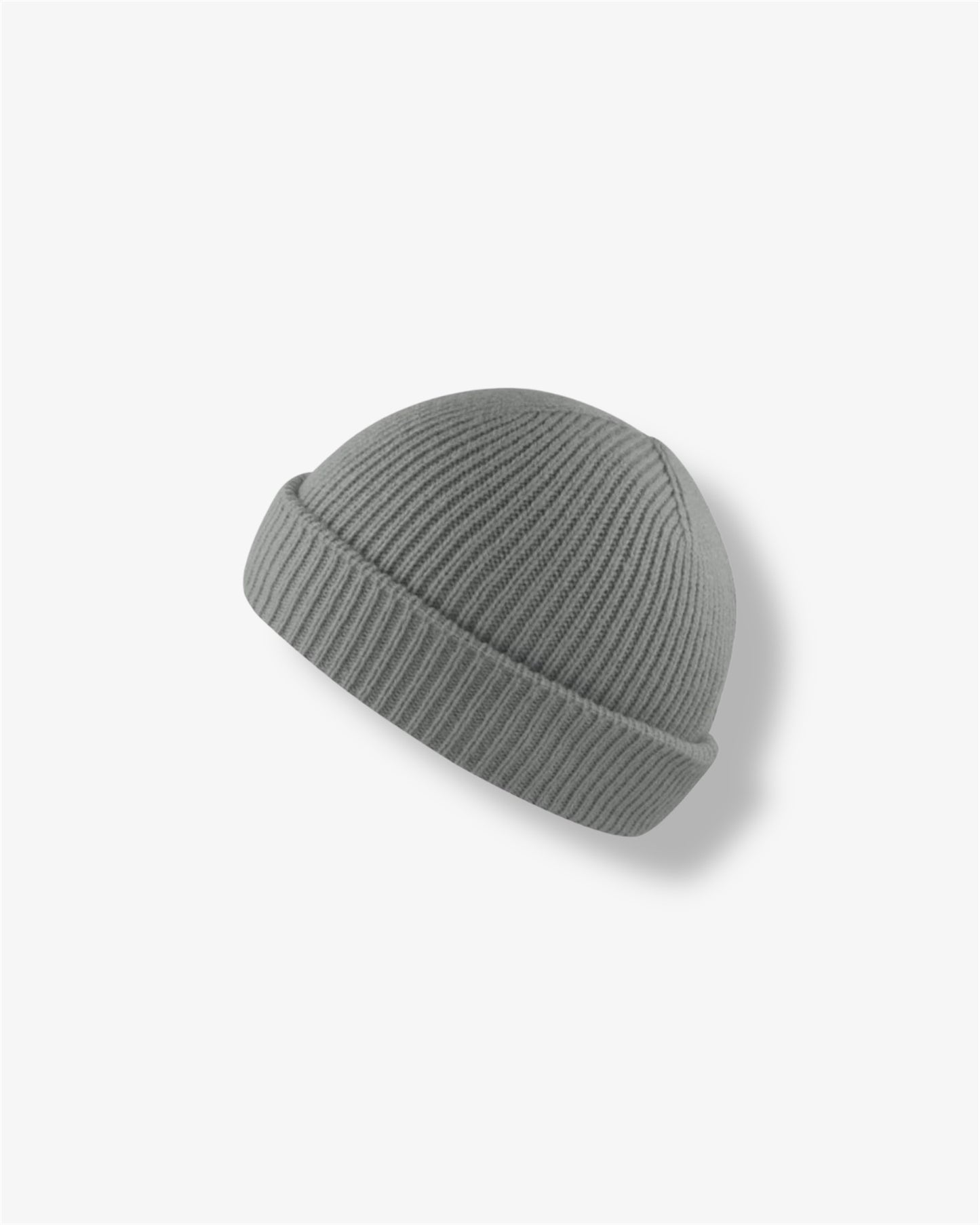 Cuffed Fishermen Beanie in Grey