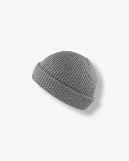 Cuffed Fishermen Beanie in Grey