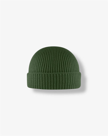 Cuffed Fishermen Beanie in Olive