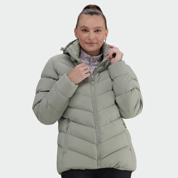 Lily Puffer Jacket in Mulled Basil