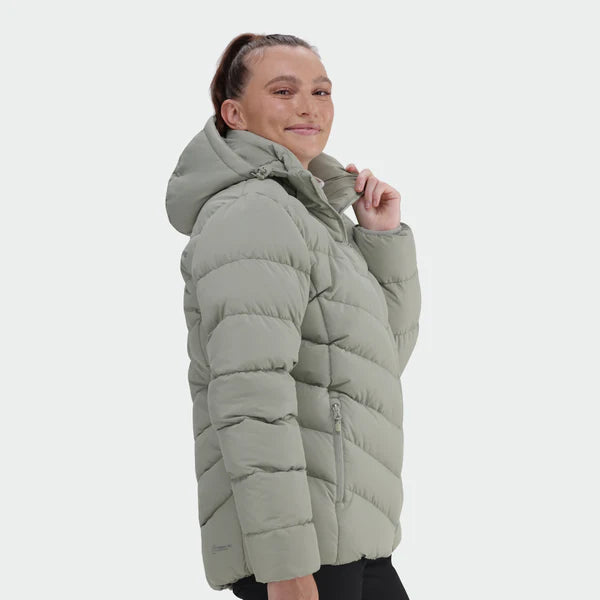 Lily Puffer Jacket in Mulled Basil