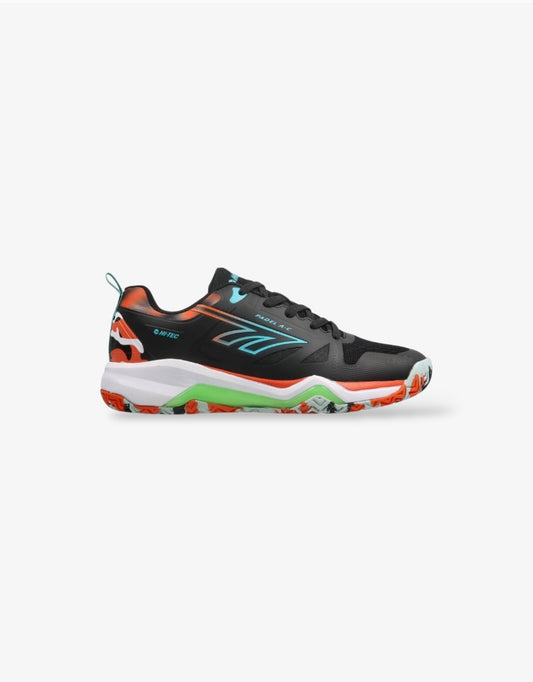 M Padel Advance AC Low Cut in Black / Tangerine