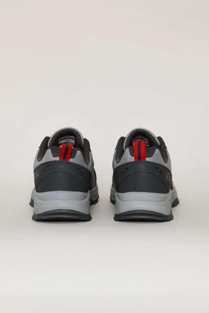 Raider Low Cut Shoe in Grey / Red