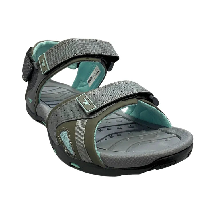 Ula Sandals in Medium Grey / Baby Blue