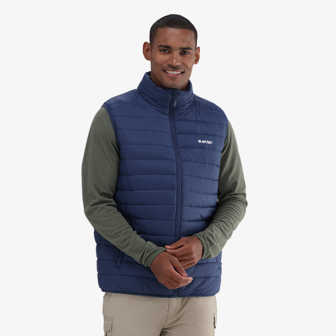 Solner Sleeveless Puffer Jacket in Navy