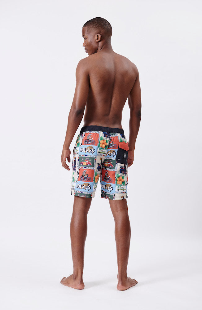 Animal Rides Volley Shorts in Black