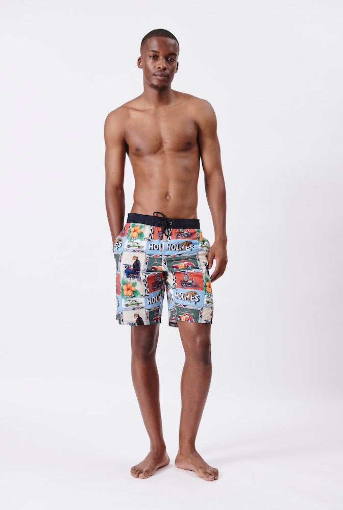 Animal Rides Volley Shorts in Black