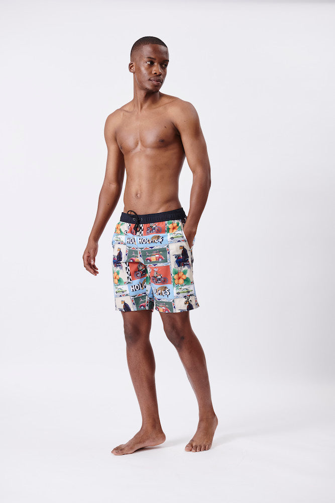 Animal Rides Volley Shorts in Black