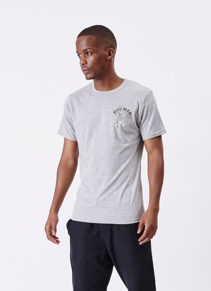 Japanese Tiger SS Tee in Pewter Melange