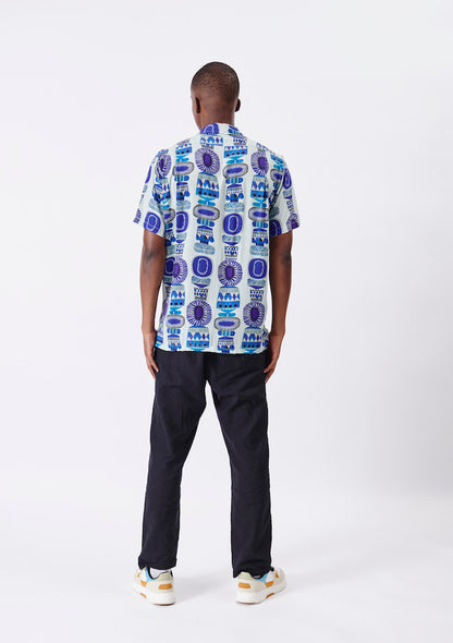 Kiwi Fruit Woven SS Shirt in Blue