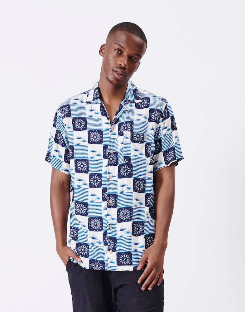 Aloe Cocktail Print Short Sleeve Shirt