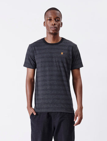 Come and Go SS Tee in Black Stripe