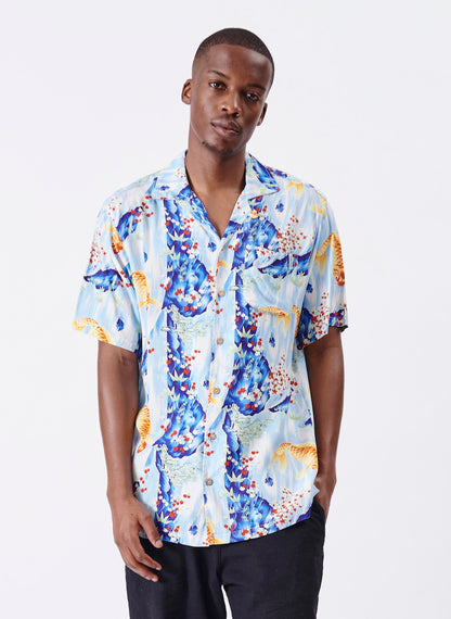 Fish Print Short Sleeve Shirt