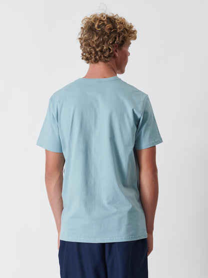 Pocket SS Tee in Faded Blue