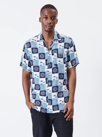 Aloe Cocktail Print Short Sleeve Shirt