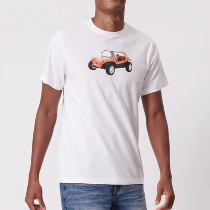 Beach Ride SS Tee in White