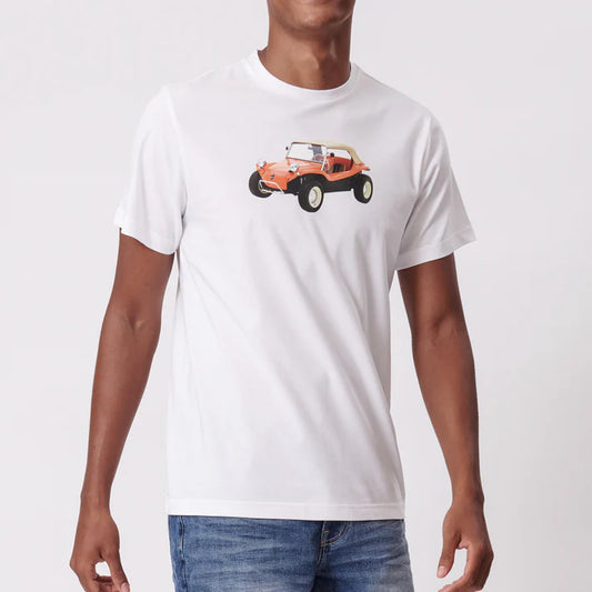 Beach Ride SS Tee in White