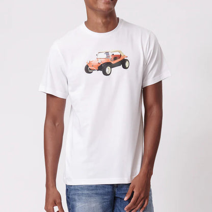 Beach Ride SS Tee in White
