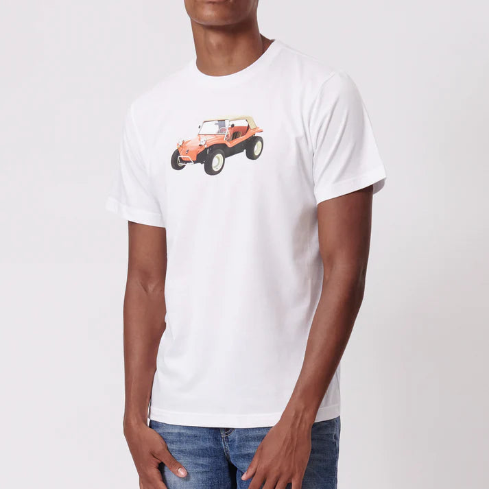 Beach Ride SS Tee in White