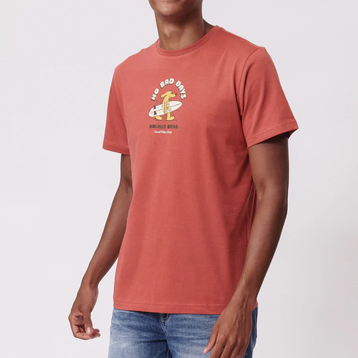 No Bad Days SS Tee in Red