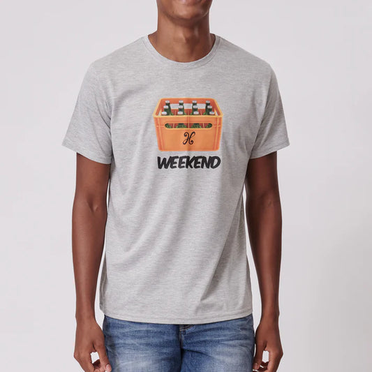 Weekend Beer Crater SS Tee in Grey