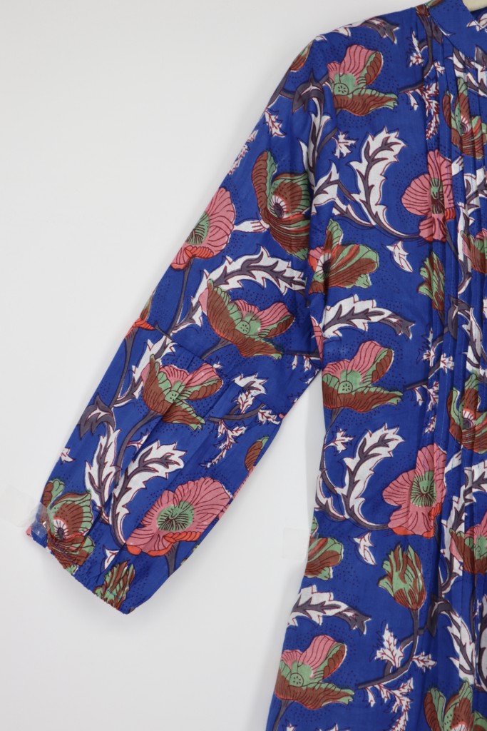 Pin Tuck Dress in Blue