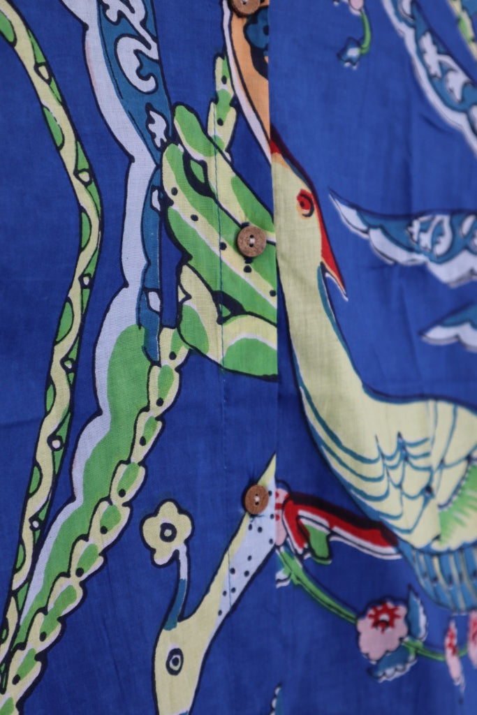 Short Button Down Dress in Blue