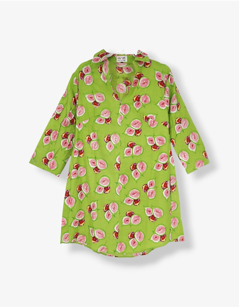 Tunic Dress in Green Fig