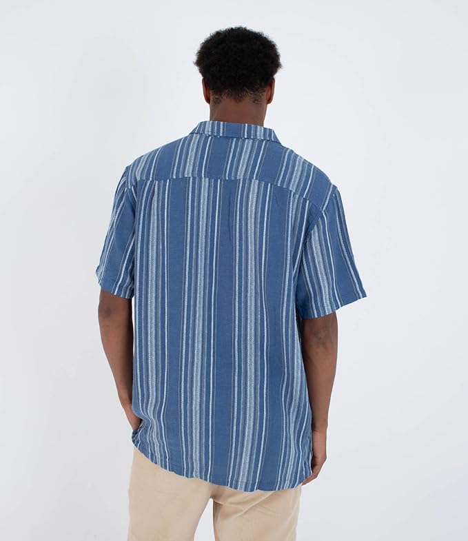 Oceanside SS Printed Shirt in Thunderberry