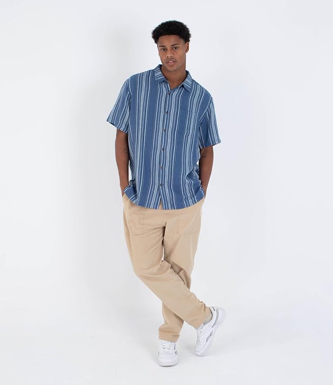 Oceanside SS Printed Shirt in Thunderberry