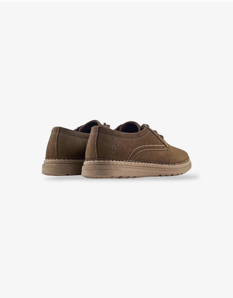 Brown shoes on a white background