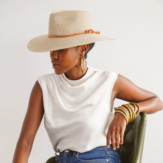 Kasai Wide Brim Fedora in Natural