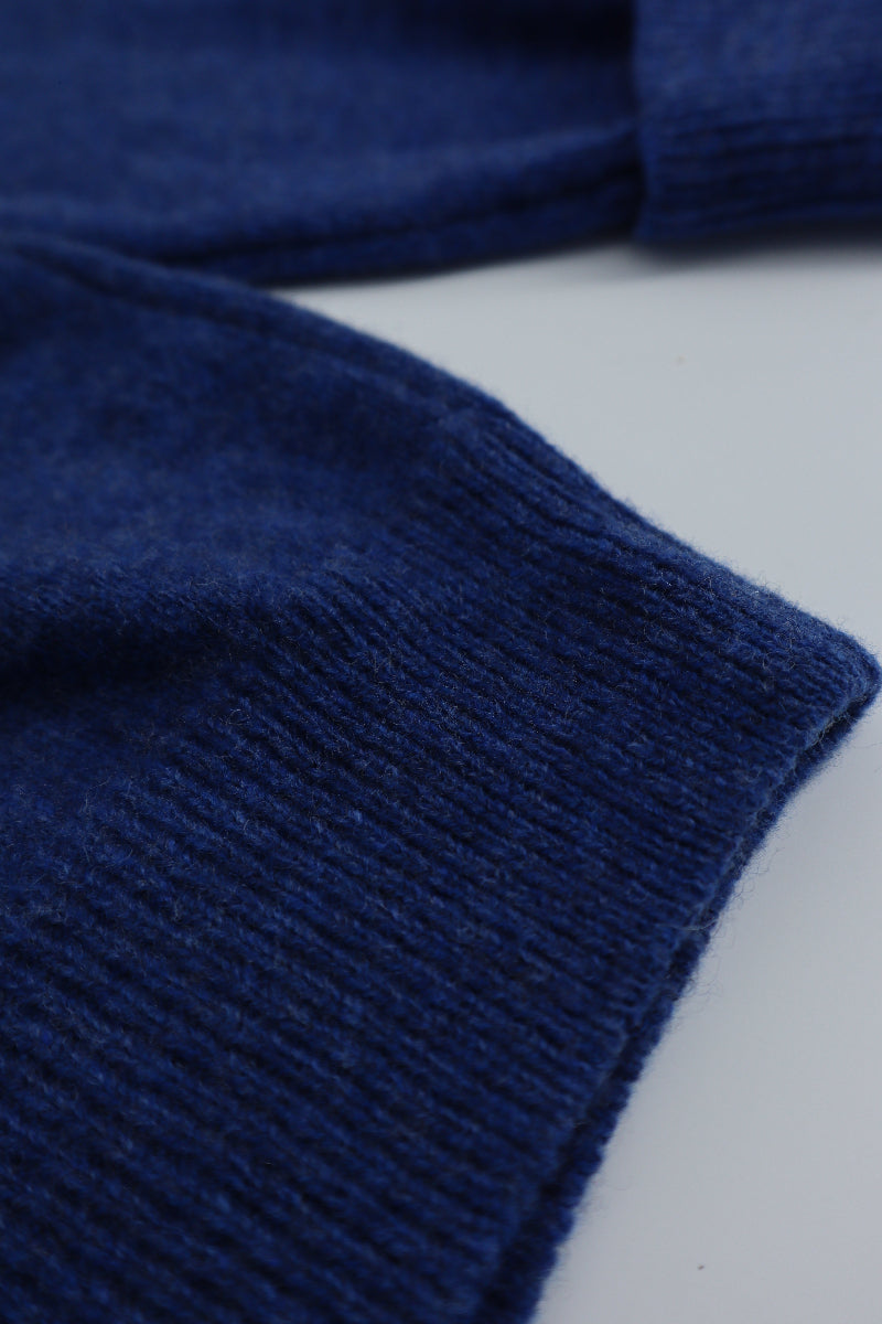 Lambswool Crewneck Sweater in Blue Ribbon