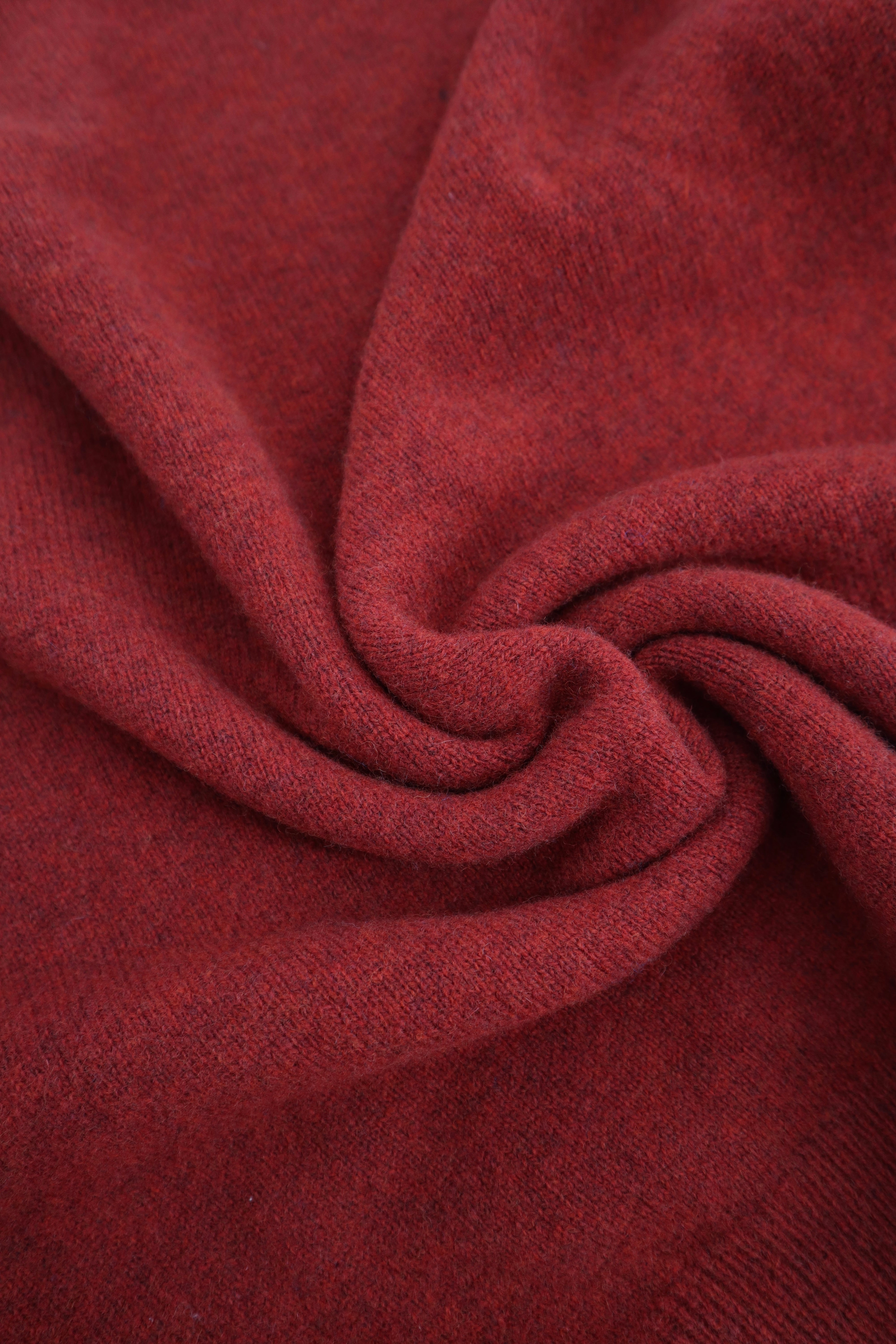 Lambswool Crewneck Sweater in Chilli