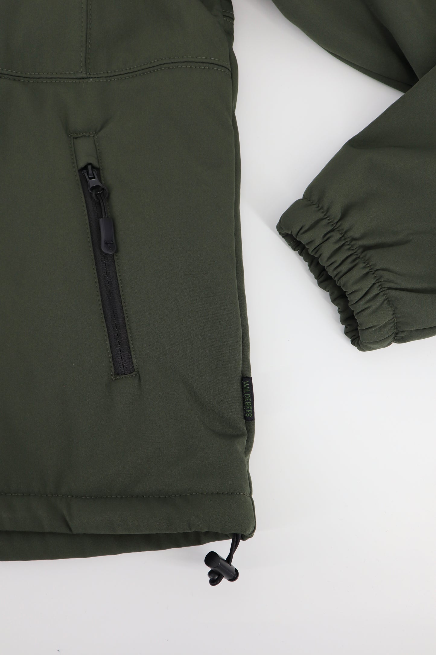Teddy Bonded Softshell Jacket in Olive