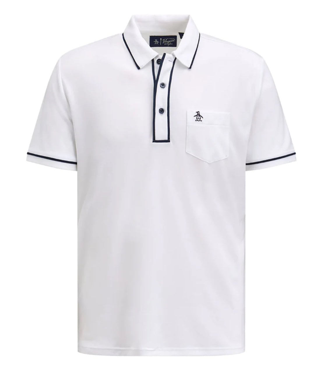 Earl Cotton Pique Golf Shirt in Bright White