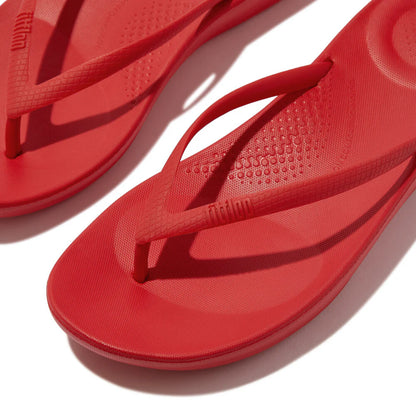 iQushion Ergonomic Flip Flops in Red