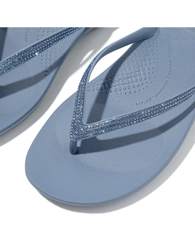 Iqushion Sparkle Flip Flops in Sail Blue