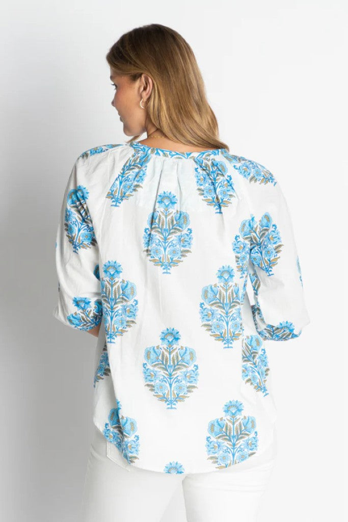 Ohio Tassel Shirt in Ocean Floral