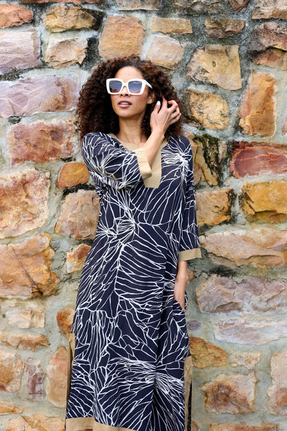 Naya Tunic Dress in Black Print