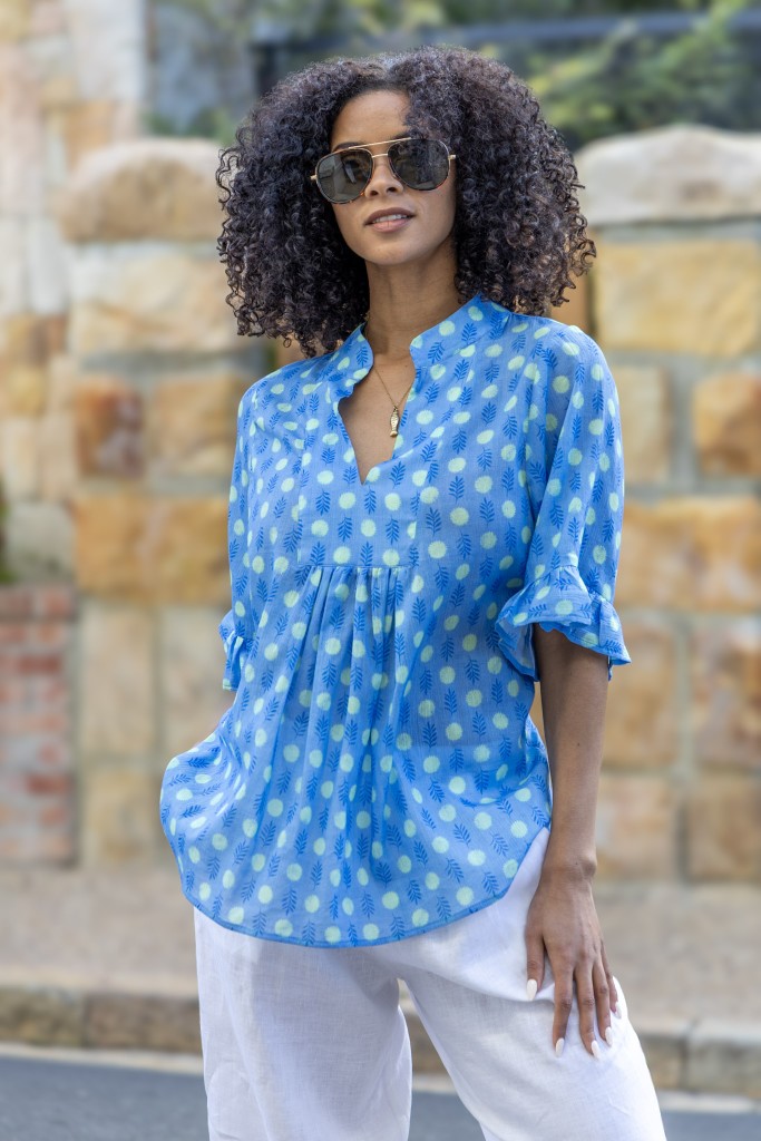 Celine Top in Blues