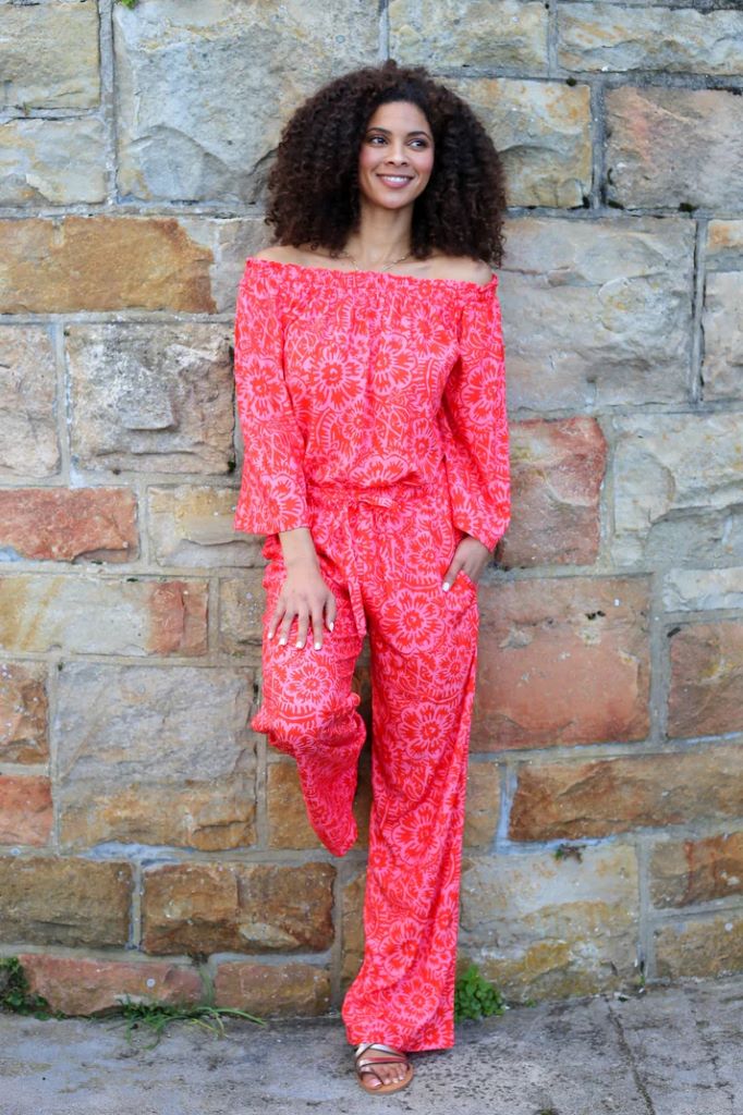 Easy Going Palazzo Pants in Red