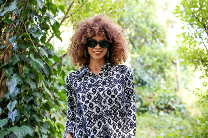 Nobu Dress in Black & Milk