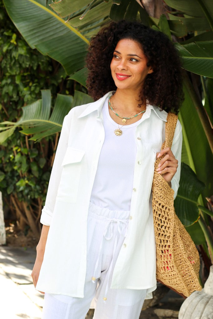 Resort Blouse in White