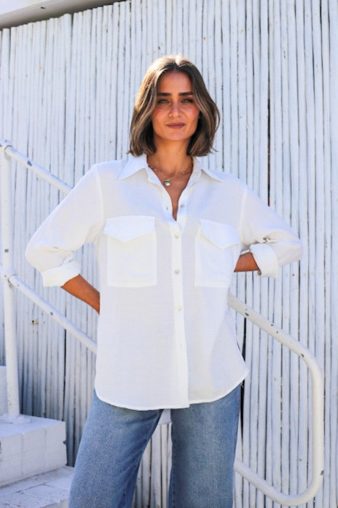 Resort Blouse in White