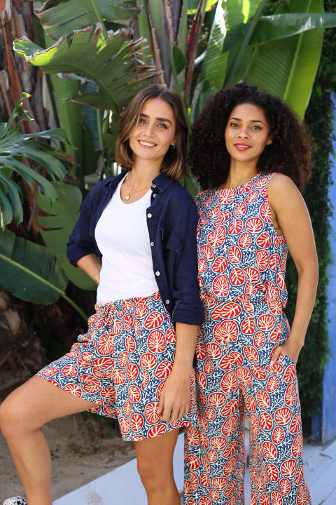 Resort Blouse in Navy