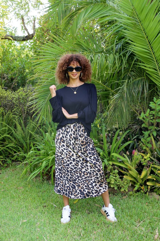 Simplistic Skirt in Leopard